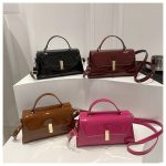 Glossy Shoulder Bag for Women | Small PU Handbag DD429