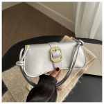 Small Shoulder Bag for Women | Button Cover PU Handbag DD428 - Image 2