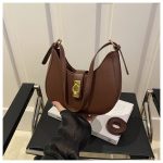 Dual Belt Shoulder Bag for Women | Medium PU Handbag ORM181 - Image 5