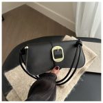Small Shoulder Bag for Women | Button Cover PU Handbag DD428 - Image 4