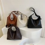 Women’s PU Leather Hobo Shoulder Bag – Stylish Everyday Handbag RM196