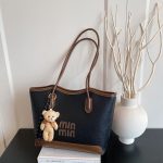 Large Tote Bag for Women | Spacious PU Handbag with Bear Charm RM204 - Image 3