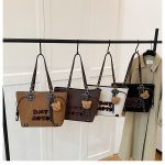 Large Tote Bag for Women | Spacious PU Handbag with Bear Charm ASCT11