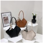 V-Shape Tote Bag for Women | Spacious PU Handbag with Scarf RRM203