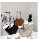 V-Shape Tote Bag for Women | Spacious PU Handbag with Scarf RRM203