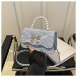 Small Handbag for Women | Button Closure PU Bag ASC372 - Image 3